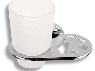 Držiaky –  Novaservis Držák skleničky a kartáčků Metalia 1, sklo/chrom, , 6149,0