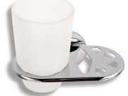 Novaservis Držák skleničky a kartáčků Metalia 1, sklo/chrom, , 6149,0