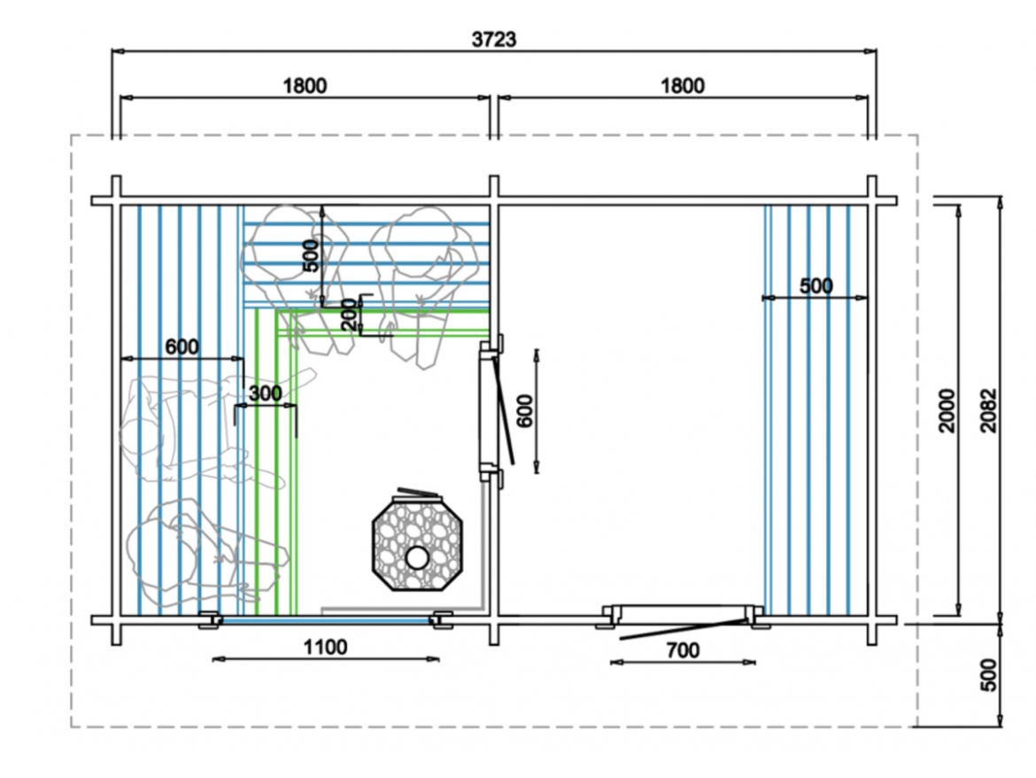 Sauna Tuindeco Jakobstad 70
