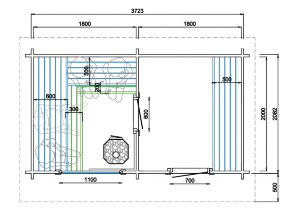 Sauna Tuindeco Jakobstad 70