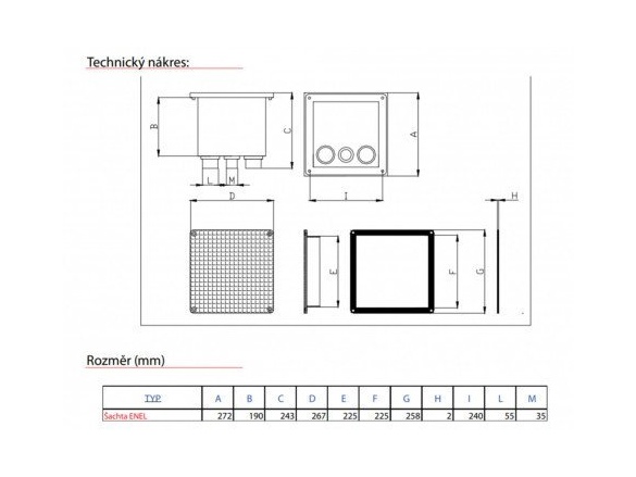 Dakota Šachta pro elektrické kabely