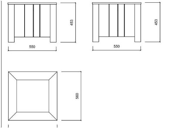 Samozavlažovací truhlík čtverec Česká Manufaktura