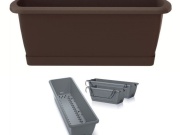Prosperplast Truhlík se zavlažovacím systémem a držákem RESPANA EASYCARE 59,3 cm - hnědý