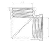 Koleno (s vnitřními závity) Heckl