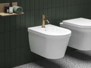 Ravak ES 056.60RGB Bidetová stojánková baterie 154 mm bez výpusti, Rose Gold Brushed