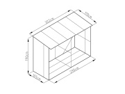 G21 Přístřešek na dřevo  WOH 682 - 302 x 119 cm, hnědý