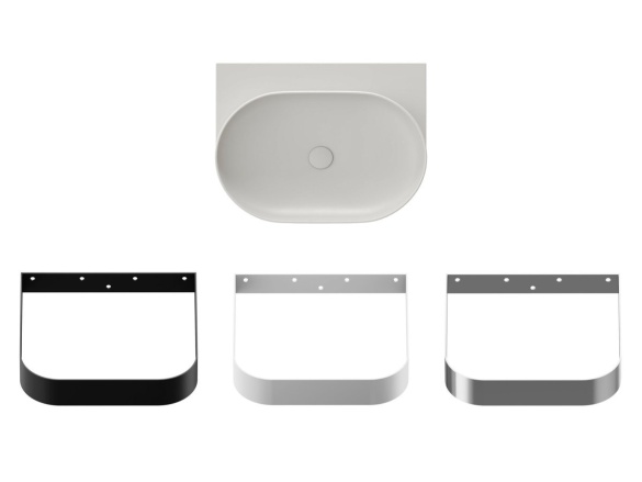 Ravak Umyvadlo Yard 60, bez otvoru pro baterii, bez přepadu, Smoke Grey