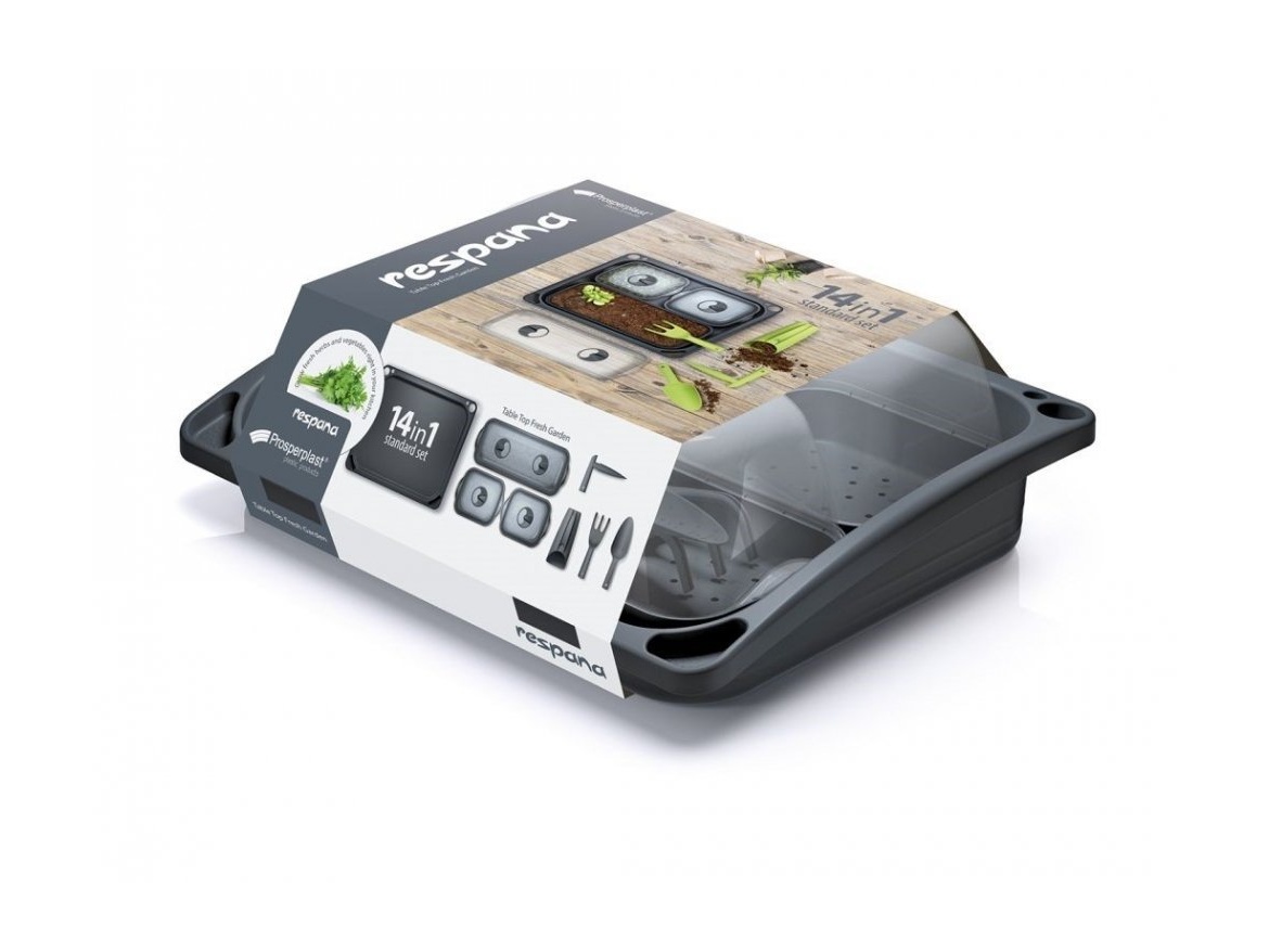 Prosperplast Set sadbovačů a nářadí 14v1 RESPANA TABLE TOP SEED STARTER SET - antracit