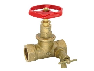 Sanitárna inštalácia – Slovarm Ventil přímý s odvodněním K-125T DN 40, Rp 6/4" FF, 411098