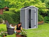 Plastový záhradný domček Keter MANOR 4 x 3 šedý, s podlahou