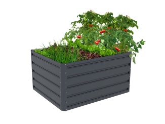 Pěstitelské potřeby –  G21 Vyvýšený záhon  Daisy 100 x 80 x 52 cm, plechový, antracitový