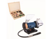 Dvojkotúčová brúska/leštička so systémom Flexidrive Scheppach HG 35