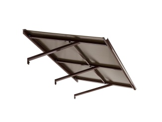 Vchodové stříšky Scobax –  Savespot Line 210 x 105 cm hnědá / bronz