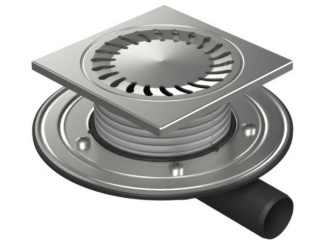 Technická sanita –  Chuděj PVBU 40 (snížená, univerzální) 150 x 150 mm, oceľ, Sun, K3, ano