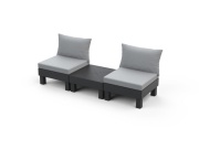 Keter Zahradní nábytek  Elements balkónový modulární set grafitový