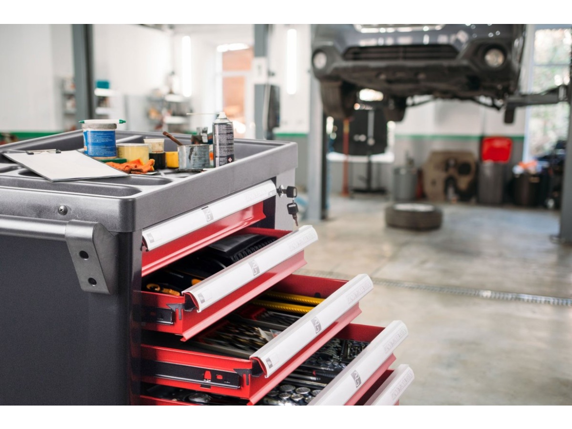 G21 Dílenský vozík  Cooper 7, černo-červený