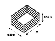 G21 Vyvýšený záhon  Daisy 100 x 80 x 52 cm, plechový, zelený