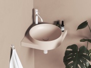 Ravak Umývadlová pileta pevná keramická Flat, čierna matná