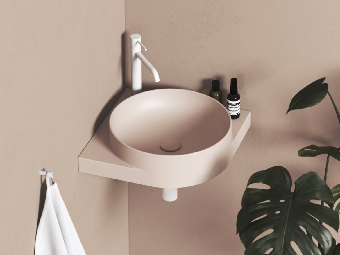 Ravak Umývadlová pileta pevná keramická Flat, Smoke Grey