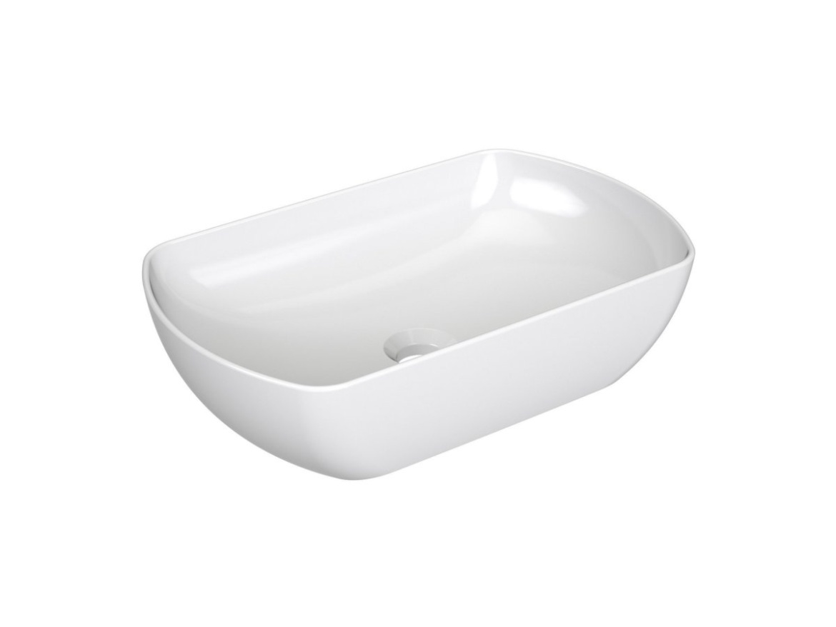 Ravak Umývadlo Uni Slim O 50, bez otvoru pre batériu, bez prepadu, biela