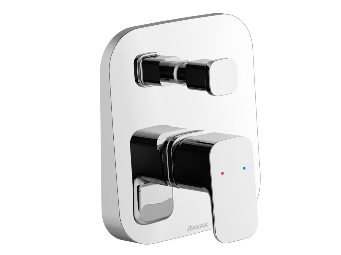 Ravak TD F 061.20BLM.O2 Podomítková baterie 2-cestná s tělesem, černá matná