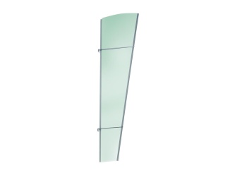 Savespot L –  Boční stěna Savespot L 167 x 62 cm, stříbrná/zelená