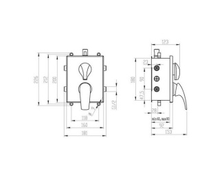 Csaptelepek –  Novaservis Vanová baterie Metalia 57, chrom, podomítková, s příslušenstvím,  BOX57052RX,0