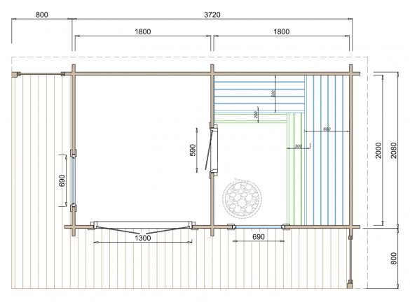 Sauna Tuindeco Inari 40