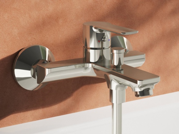 Ravak SL 022.20BLM Vaňová nástenná batéria bez sprchového setu, čierna matná