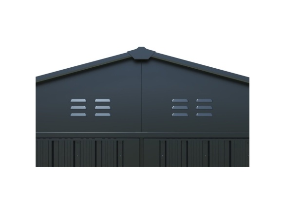 Kovová garáž 3,8 x 6 m so sedlovou strechou Antracit Riwall PRO RMCG 20x13 Anthracite