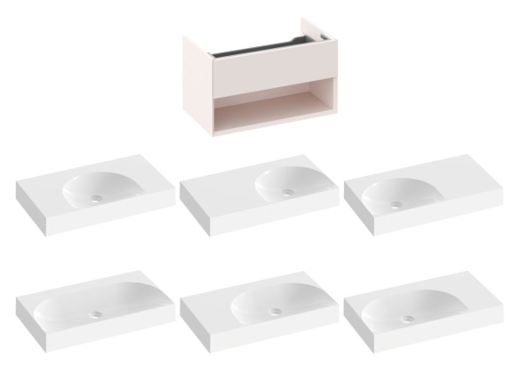 Ravak SD Lite 80 skrinka pod umývadlo čierna matná