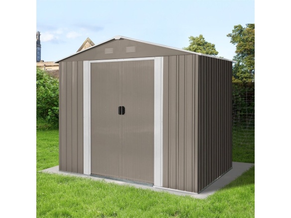 Plechový zahradní domek Riwall PRO RMSA 6x8 Brown