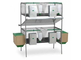 Králiky –  Scobax Gaun Klecový kotec pro králíky Laguna - dvě patra, 4 kotce