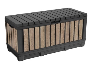 Boxy –  Keter Zahradní úložný box  Kentwood 350 L - 128 x 54 x 59 cm - ashwood / jasan