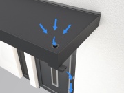 Vchodová strieška Gutta Guttavordach BS PLUS LED strip