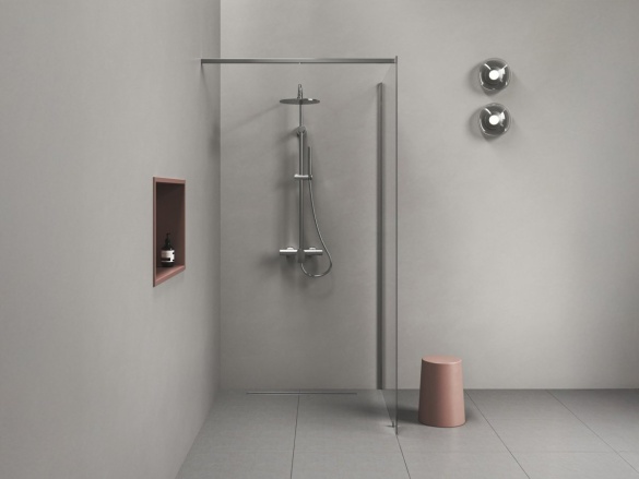 Ravak SG 098.10WHM Sprchový sloup netermostatický, posuvný, se sprchovým setem, bílá matná