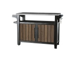 Keter Multifunkční zahradní stolek  UNITY XL 207L - 134 x 52 x 90 cm - walnut / ořech