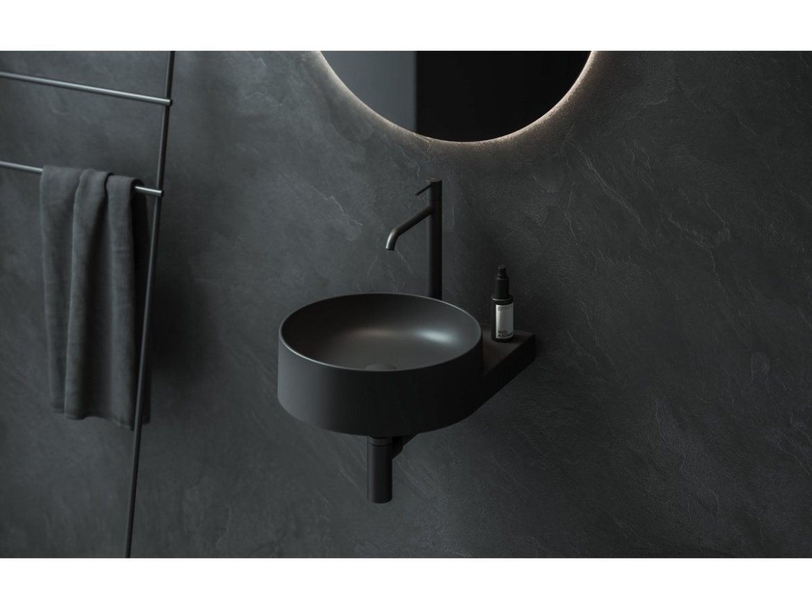 Ravak ES 015.21BLM Umývadlová batéria BeCool 340 mm bez odtokovej armatúry, Black Matt