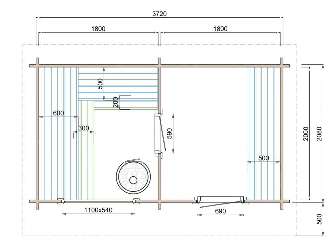 Sauna Tuindeco Jakobstad 70