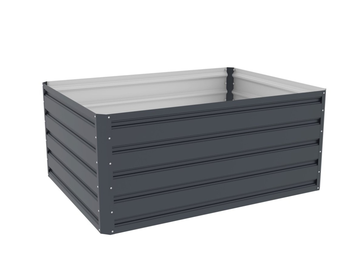 G21 Vyvýšený záhon  Daisy 120 x 90 x 52 cm, plechový, antracitový