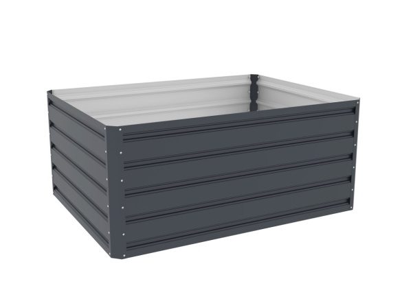 G21 Vyvýšený záhon  Daisy 120 x 90 x 52 cm, plechový, antracitový