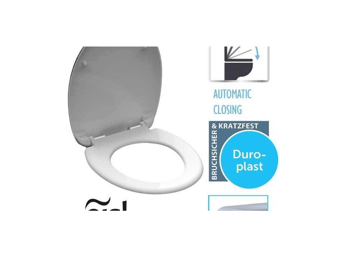 WC sedátka, záchodová prkna Schütte MOSAIK GRAU| Duroplast, Soft Close