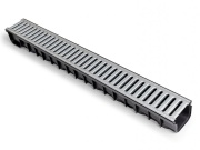 Plastový žlab s pozinkovanou mříží Gutta A15