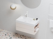 Ravak Umyvadlo Lite 80/60 L, s otvorem pro baterii, bez přepadu