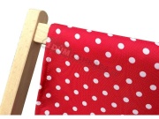 Fortus Zahradní lehátko klasik - červené s bílými puntíky