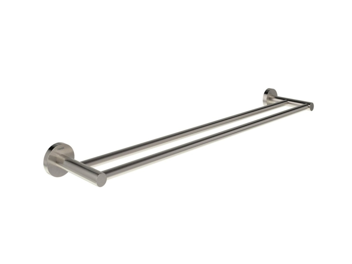 Ravak KN 320.20BLM Držák na ručníky 60 cm, dvojitý, černá matná