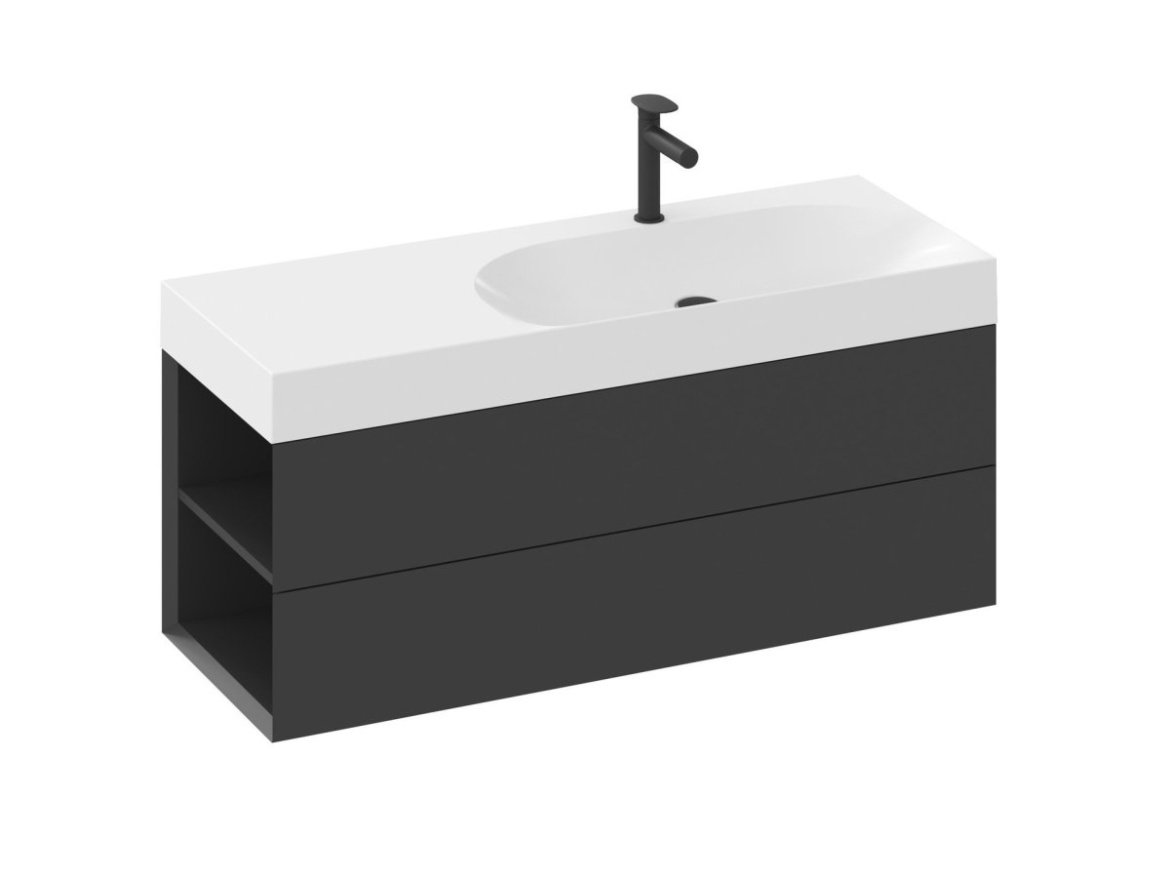 Ravak SD Lite 120 P skrinka pod umývadlo čierna matná