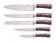 G21 Sada nožů  Gourmet Steely 5 ks + nerez blok