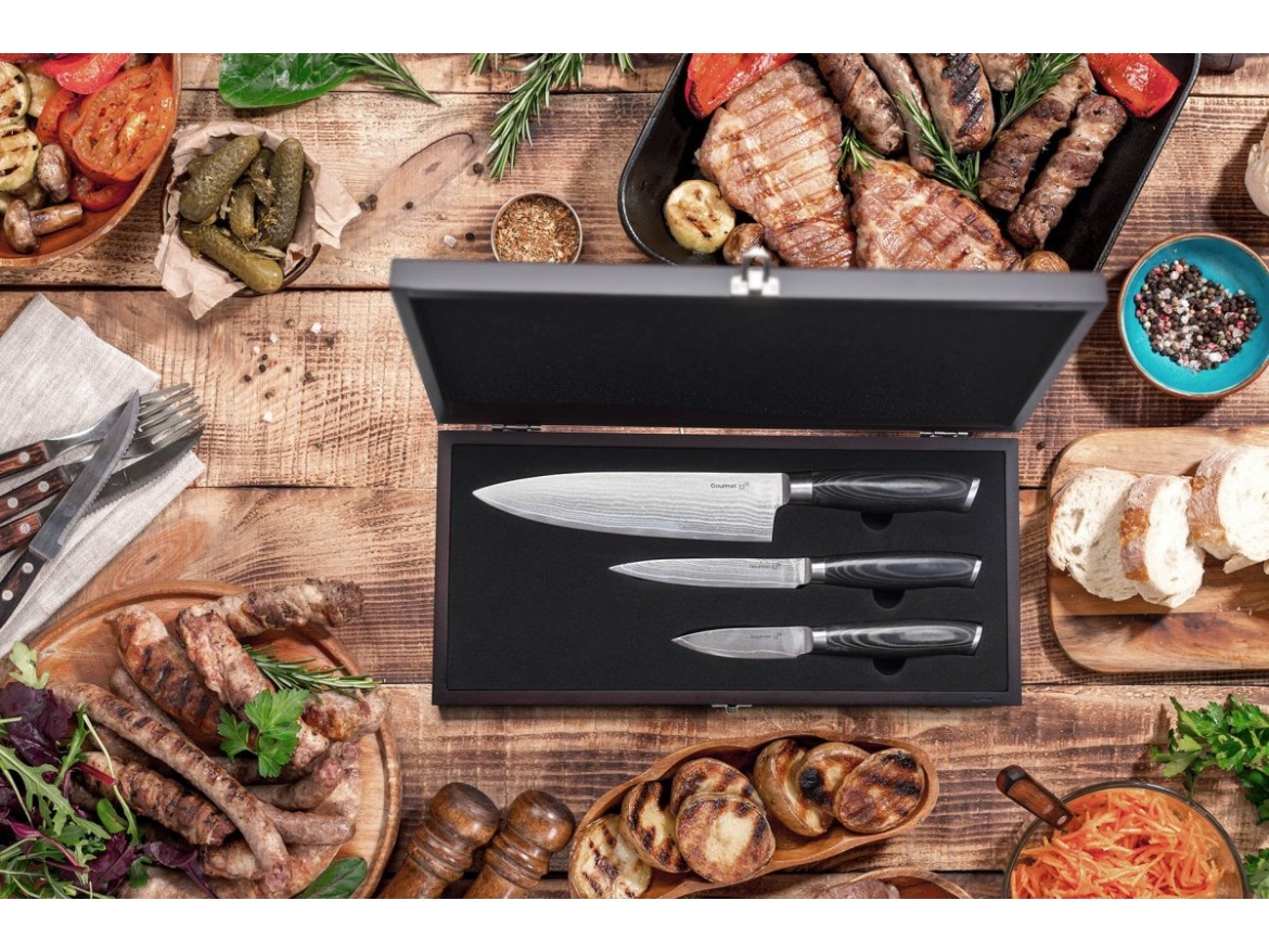 G21 Sada nožů  Gourmet Damascus small box 3 ks