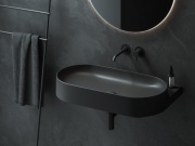 Ravak Umývadlo Yard 80, bez otvoru pre batériu, bez prepadu, antracit